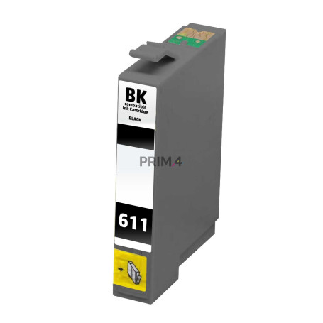 T0611 Nero 16ml Cartuccia Inchiostro Compatibile con Stampanti Inkjet Epson Stylus D68XX, D88XX, DX 3800, 3850, 4200, 4800