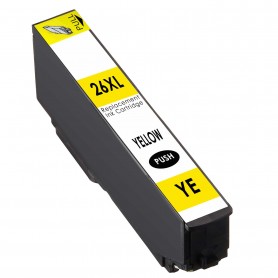 T2634 26XL Amarillo 10ml Cartucho de tinta Compatible con impresoras Inkjet Epson XP600, XP605, XP700, XP800