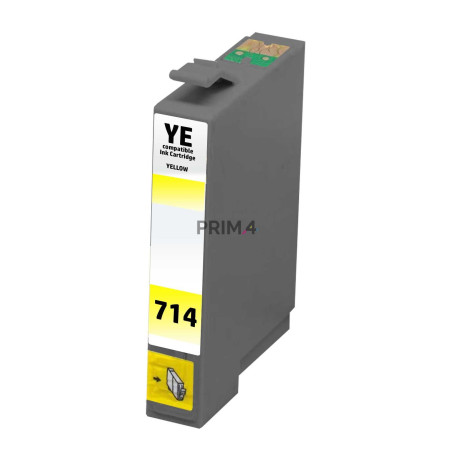 T0714 Jaune 12ml Cartouche d'encre Compatible avec Imprimantes Inkjet Epson Stylus D78, D78, D92, DX 4000