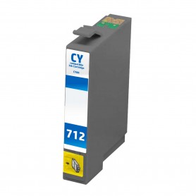 T0712 Ciano 12ml Cartuccia Inchiostro Compatibile con Stampanti Inkjet Epson Stylus D78, D78, D92, DX 4000