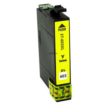 T603XL Jaune 12ML Cartouche d'encre Compatible avec Imprimantes Inkjet Epson XP-2100, 3100, WF-2810, 2830, 2835 -0.35k