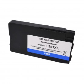 951XL 28ml Cian Cartucho de tinta Compatible con impresoras Inkjet Hp Pro8100, Pro8600E, Pro8600PLUS, CN046AE