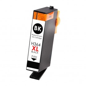364XLBK 30ml Noir Cartouche d'encre Compatible avec Imprimantes Inkjet Hp avec Chip 5380, 6380, 5460, 8550, 5324, CB321EE