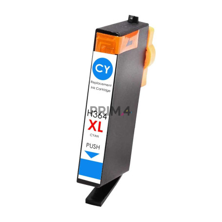 364XLC 18ml Cyan Cartouche d'encre Compatible avec Imprimantes Inkjet Hp avec Chip Hp 5380, 6380, 5460, 5324, CB323EE