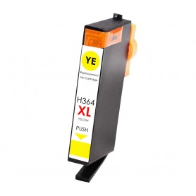 364XLY 18ml Jaune Cartouche d'encre Compatible avec Imprimantes Inkjet Hp avec Chip 5380, 6380, 5460, 5324, CB325EE