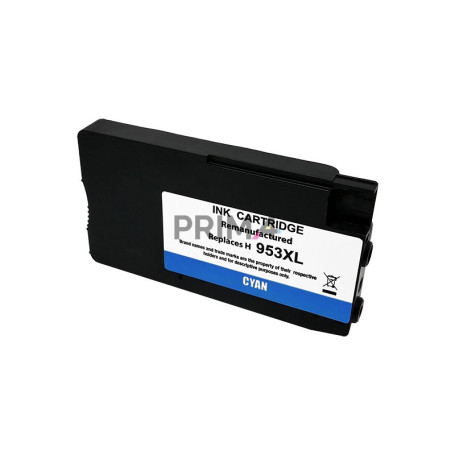 953XLC F6U16AE Cyan Cartouche d'encre Compatible avec Imprimantes Inkjet Hp Pro8210, 8218, 8710, 8720, 8730, 7740 -1.6k Pages