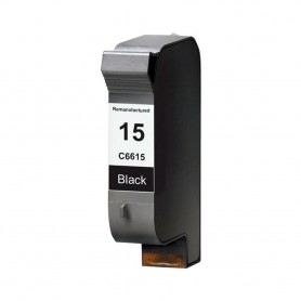 15 Black 40ml Ink Cartridge Compatible with Printers Inkjet Hp Deskjet 810C, 812C, 816C, C6615D