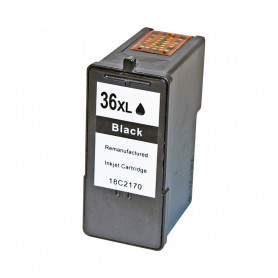 36XL Black Ink Cartridge Compatible with Printers Inkjet Lexmark Z2400, 2410, 2420, X3630, X3650, X4630, 18C2170
