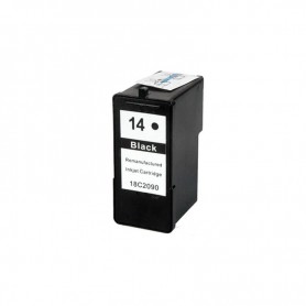 14BK Negro Cartucho de tinta Compatible con impresoras Inkjet Lexmark X2600, X2670, Z2300, Z2320, 18C2090