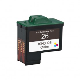 26 10N0026 15ml Cartucho de tinta Compatible con impresoras Inkjet Lexmark Jet Printer Z13, 23, 23E, 24, 25