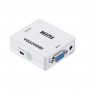 Kit Adattatore Convertitore da VGA a HDMI con Audio Jack 3.5" Cavo VGA HDMI Caricatore USB 5W Inclusi