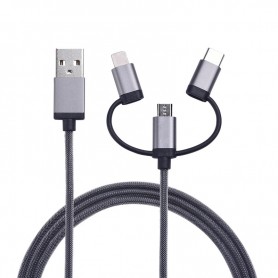 Cavo Adattatore 3in1 da USB2.0 a Micro, USB C, Compatibile iphone samsung xiaomi huawei android