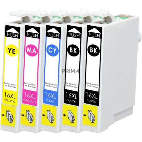16XL Multipack Cartucce Inchiostro Compatibile per Stampanti Inkjet Epson WF2010W, 2510WF, 2520NF, 2530WF