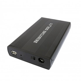 Case Box Esterno per Disco Rigido SATA 3.5" USB 2.0 Enclosure Hard Disk Scocca Alluminio