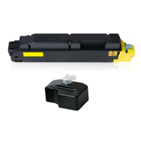 4472110016 Yellow Toner +Waste Box Compatible with Printers Utax CLP3721, 4721, PC2160DN -2.8k Pages