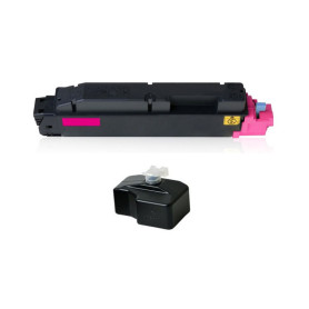 4472110014 Magenta Toner +Bac de Récupération Compatible avec Imprimantes Utax CLP3721, 4721, PC2160DN -2.8k Pages