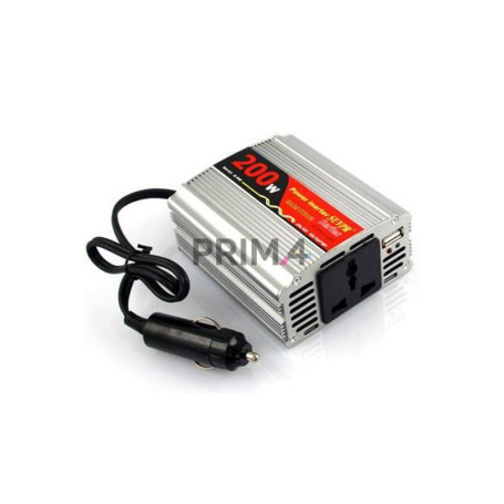 Inverter Convertitore Tensione da Auto Presa Accendisigari 12V a DC-AC 200 W con USB