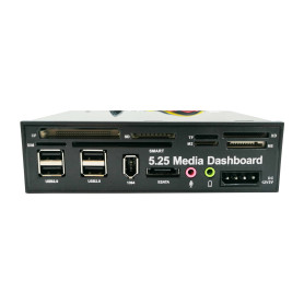 DashBoard Pannello Multifunzione PC 5.25" 4 x USB 2.0 + Firewire 1394